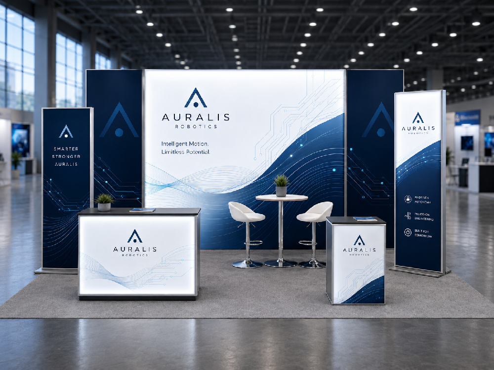 Premium 10 ft by 20 ft trade show exhibit booth